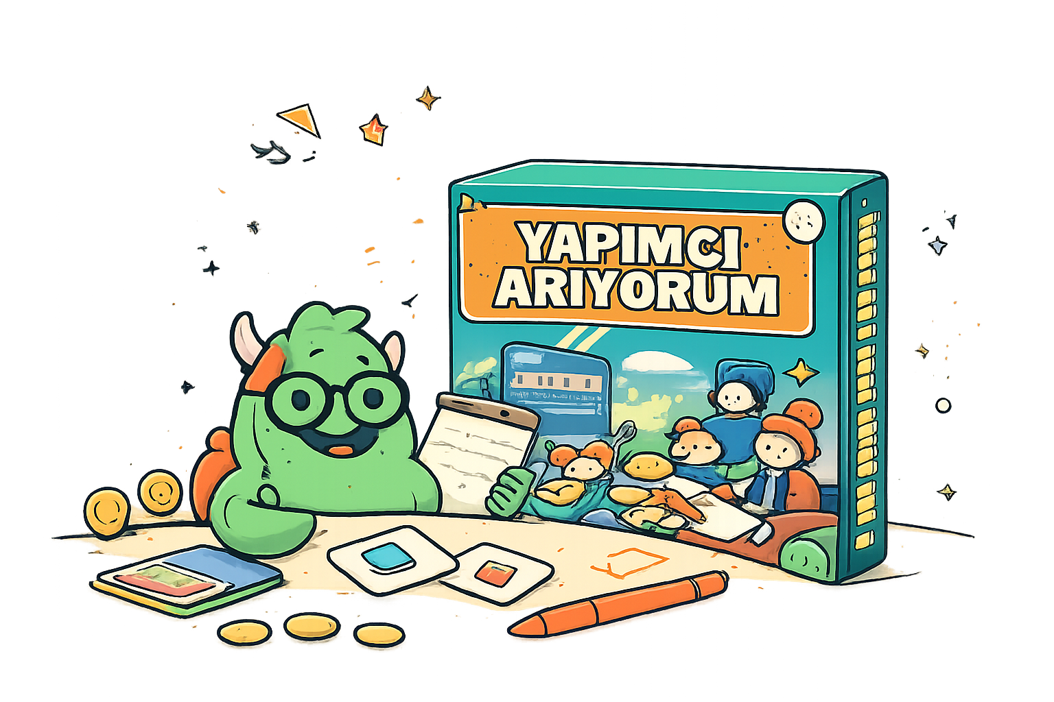 Yapımcı Arıyorum Kutu İllüstrasyonu